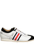 Dolce & Gabbana Black White Leather Suede Low Top Sneakers Shoes