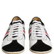 Dolce & Gabbana Black White Leather Suede Low Top Sneakers Shoes