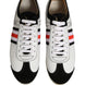 Dolce & Gabbana Black White Leather Suede Low Top Sneakers Shoes