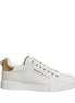 Dolce & Gabbana White Gold Embellished Low Top Sneakers Shoes