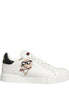 Dolce & Gabbana White Patch Calfskin Nappa Portofino Sneakers Shoes