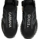 Dolce & Gabbana Black White Sorrento Slip-On Logo Sneakers Shoes