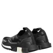 Dolce & Gabbana Black White Sorrento Slip-On Logo Sneakers Shoes