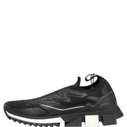 Dolce & Gabbana Black White Sorrento Slip-On Logo Sneakers Shoes