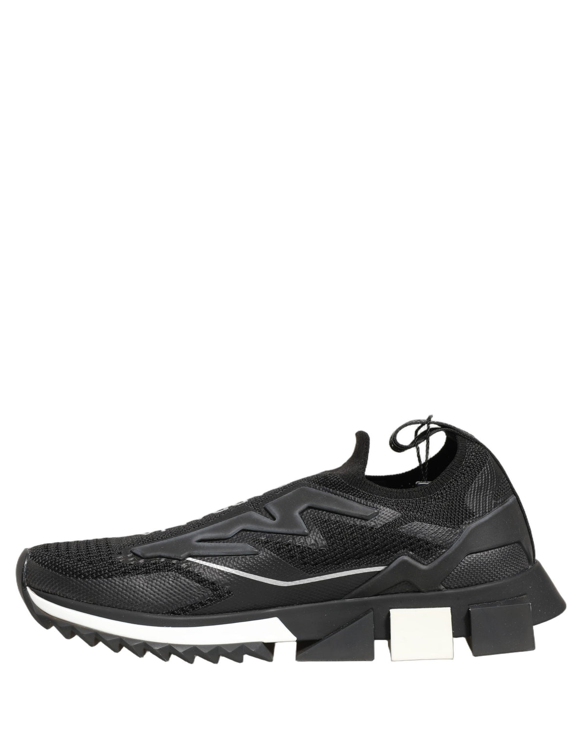 Dolce & Gabbana Μαύρα και Λευκά Sneakers Sorrento Slip-On με Λογότυπο
