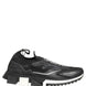 Dolce & Gabbana Black White Sorrento Slip-On Logo Sneakers Shoes