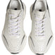 Dolce & Gabbana White Silver Daymaster Leather Low Top Sneakers Shoes