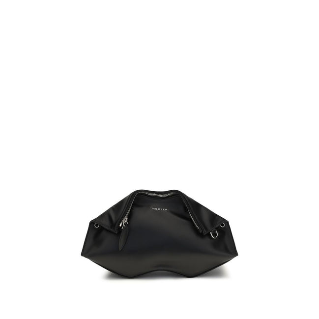 Alexander McQueen Black Calf Leather Bos Taurus Clutch Bag