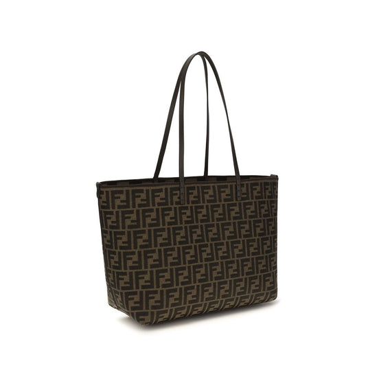 Fendi Brown Fabric Shoulder Bag