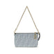Fendi Blue Cotton Clutch Bag