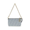 Fendi Blue Cotton Clutch Bag