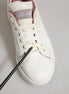 Dolce & Gabbana White Pink Leather Low Top Sneakers Shoes