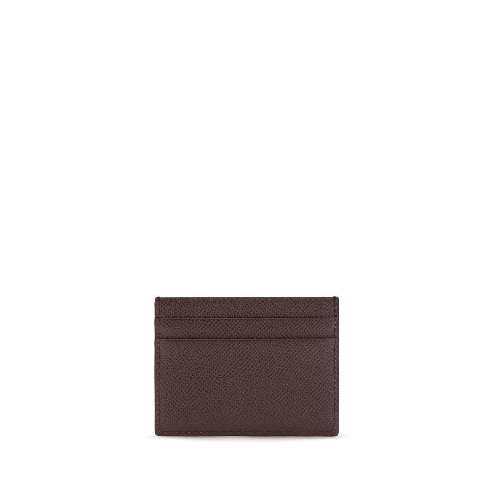 Dolce & Gabbana Καφέ Πορτοφόλι Bos Taurus από Δέρμα Μοσχαριού