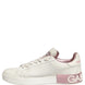 Dolce & Gabbana White Pink Leather Low Top Sneakers Shoes