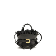 Balmain Black Calf Leather Bos Taurus Shoulder Bag