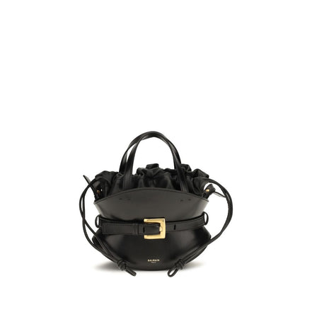 Balmain Black Calf Leather Bos Taurus Shoulder Bag