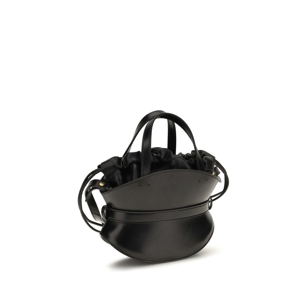 Balmain Black Calf Leather Bos Taurus Shoulder Bag