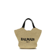 Balmain Beige Viscose Shoulder Bag