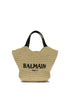 Balmain Beige Viscose Shoulder Bag