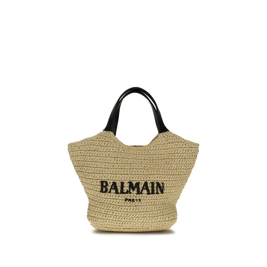 Balmain Beige Viscose Shoulder Bag