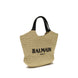 Balmain Beige Viscose Shoulder Bag