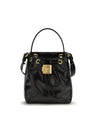 Balmain Black Calf Leather Bos Taurus Backet Bag