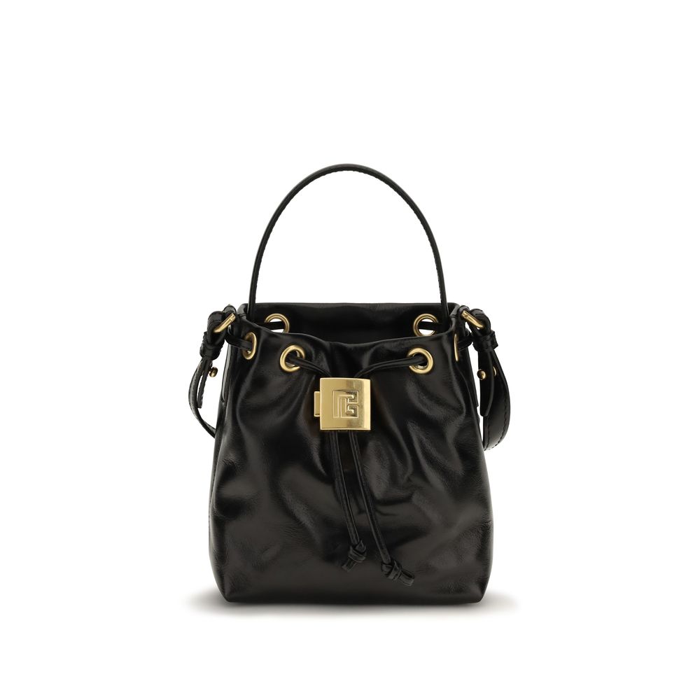 Τσάντα Balmain Black Calf Leather Bos Taurus Backet