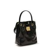 Τσάντα Balmain Black Calf Leather Bos Taurus Backet