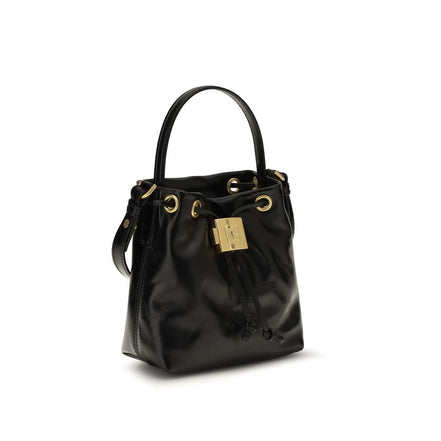 Τσάντα Balmain Black Calf Leather Bos Taurus Backet