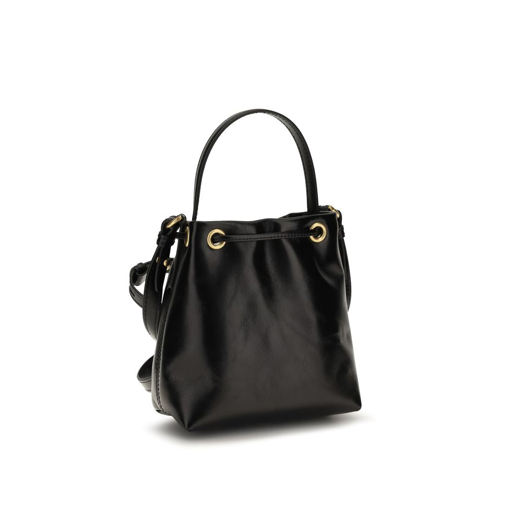 Τσάντα Balmain Black Calf Leather Bos Taurus Backet