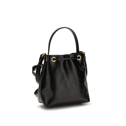 Τσάντα Balmain Black Calf Leather Bos Taurus Backet
