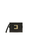 Balmain Black Lamb Ovis Aries Aries Clutch Bag