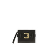 Balmain Black Lamb Ovis Aries Aries Clutch Bag