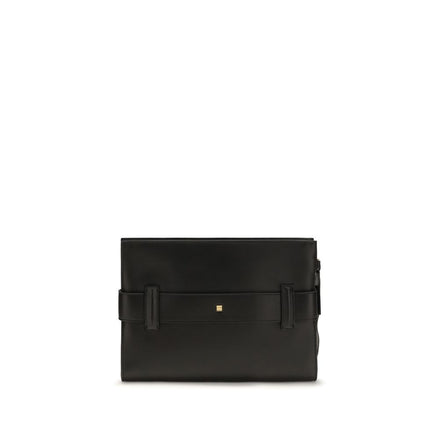 Balmain Black Lamb Ovis Aries Aries Clutch Bag