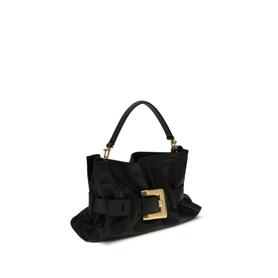Balmain Black Calf Leather Bos Taurus Handbag