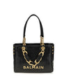 Balmain Black Calf Leather Bos Taurus Shoulder Bag