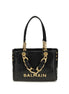 Balmain Black Calf Leather Bos Taurus Shoulder Bag