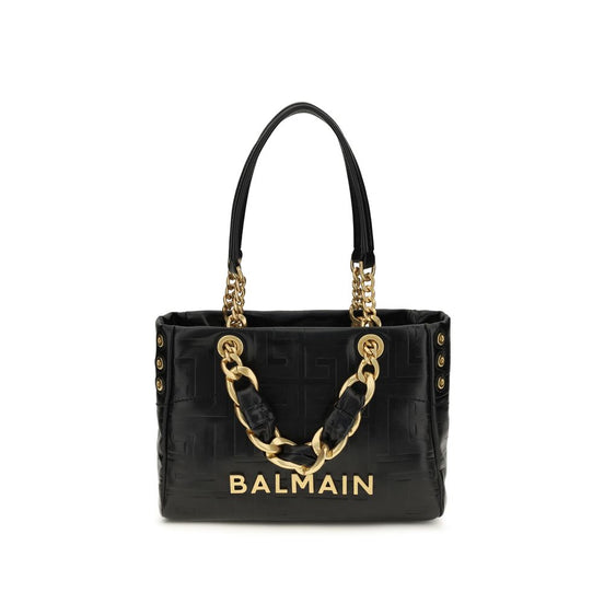 Balmain Black Calf Leather Bos Taurus Shoulder Bag