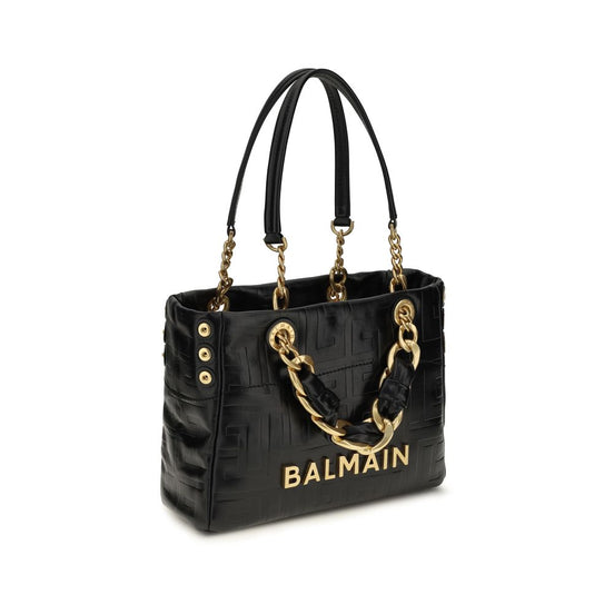 Balmain Black Calf Leather Bos Taurus Shoulder Bag