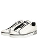 Dolce & Gabbana White Leather Portofino Low Top Sneakers Shoes
