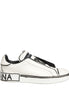 Dolce & Gabbana White Leather Portofino Low Top Sneakers Shoes