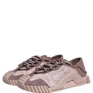 Dolce & Gabbana Pink Lace NS1 Low Top Sneaker Sports Shoes