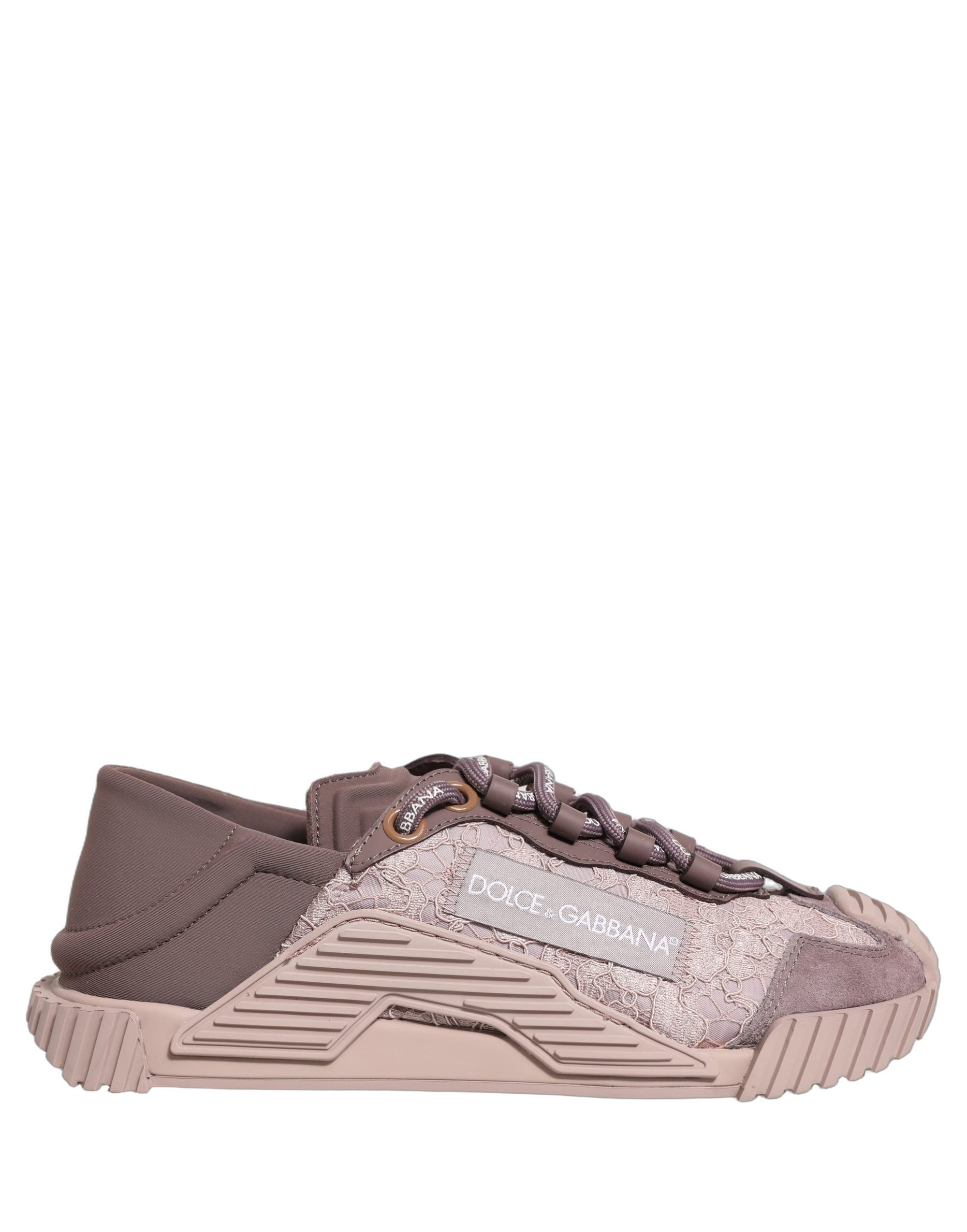 Dolce & Gabbana Pink Lace NS1 Low Top Sneaker Sports Shoes
