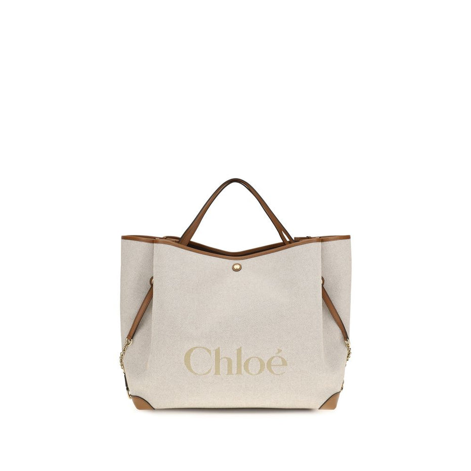 Chloé Beige Cotton Shoulder Bag