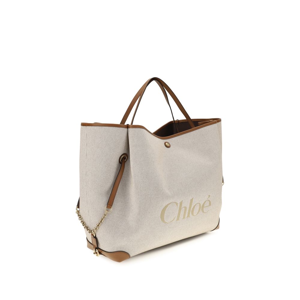 Chloé Beige Cotton Shoulder Bag