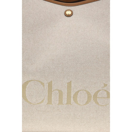 Chloé Beige Cotton Shoulder Bag