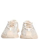 Dolce & Gabbana White Lace NS1 Low Top Sneaker Sports Shoes