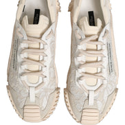 Dolce & Gabbana White Lace NS1 Low Top Sneaker Sports Shoes
