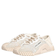 Dolce & Gabbana White Lace NS1 Low Top Sneaker Sports Shoes