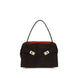 Ferragamo Brown Calf Leather Bos Taurus Shoulder Bag